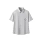 [Smooth and Stylish]Gray White Stripes (B Couple White Chest Logo)