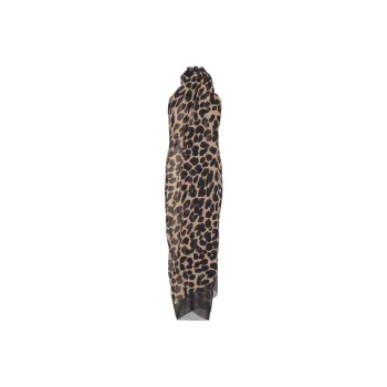 BALMAIN SS25 Wrap Skirt Women's Leopard Print