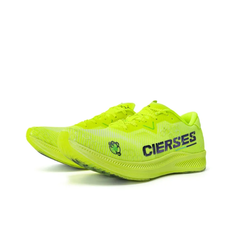 CIERSES Low Top Running Shoes Unisex Fluorescent Lime Green-3