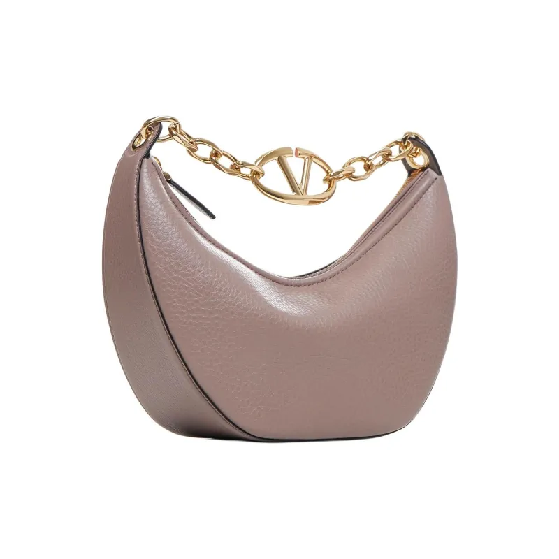 Valentino Vlogo Moon Calfskin Shoulder Bag Medium Size Women's Umber-1