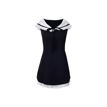 AHDO Sleeveless Dresses Women's Black