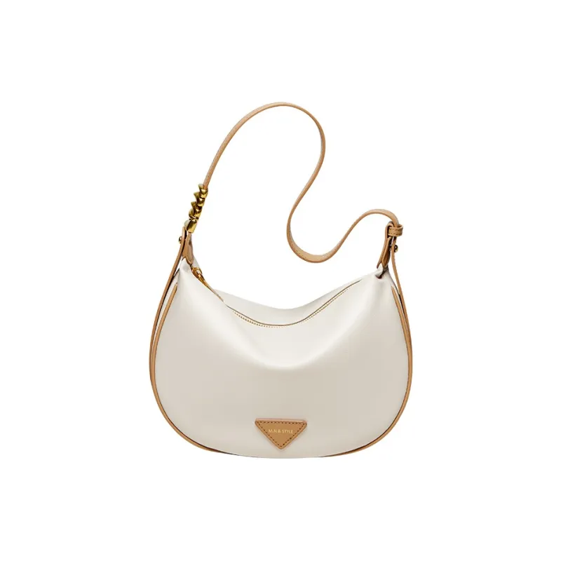 CNNCOO Synthetic Leather Shoulder Bag Regular Women's Ecru & Apricot/Caramel Brown/Midnight Black-5