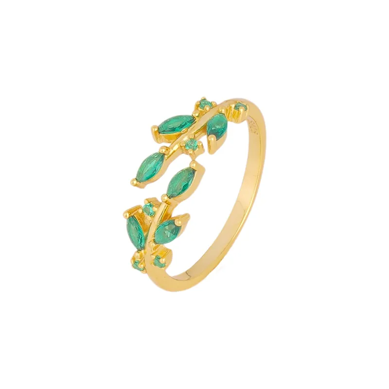 ZURY S925 Silver Rings Women's Gold, Western Open Ended Design Luxury Fashion Elegance Premium Feel-0