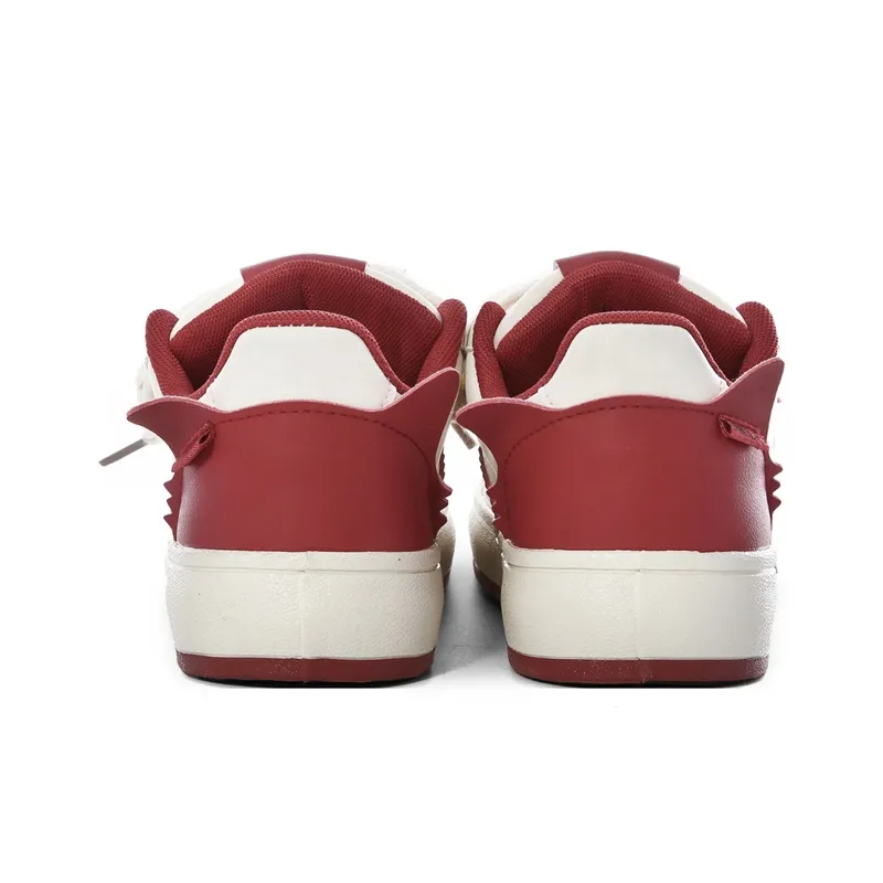 The New Age Family Low Top Skateboard Shoes Women's Beige Red-3