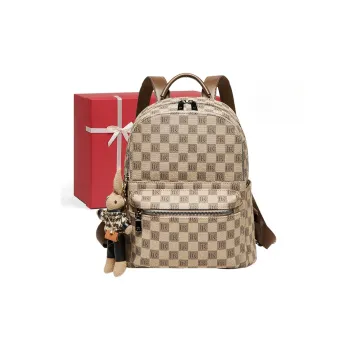 CNNCOO PVC Polyvinyl Chloride Backpack Women's Khaki