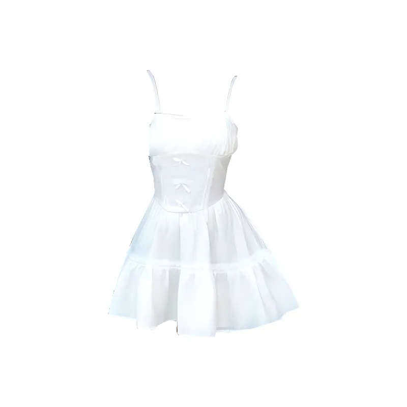 DOSOHEB Slip Dresses Women's White-0