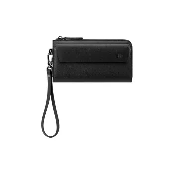 HLA Top Grain Cow Leather Wallet Regular Unisex Black