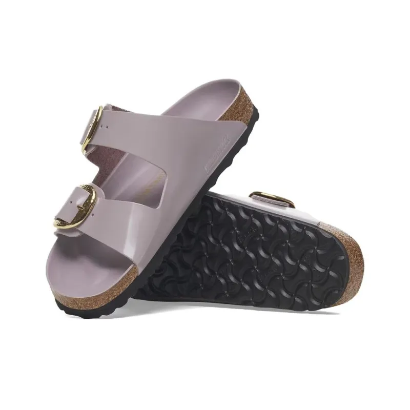 Birkenstock Arizona Big Buckle Abrasion Resistant Slide Slippers Women's Light Purple Regular Loose Fit-4