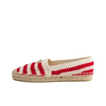 PRADA Crochet Espadrilles Women's Red