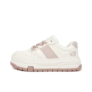 Warrior Cushioning, Balance, And Breathable Design Low Top Skateboard Shoes Women's Beige Pink