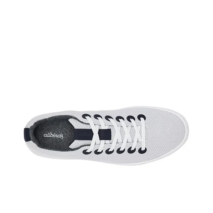 Allbirds Abrasion Resistant Low Top Casual Shoes Men's Polar White Navy Mixed Color-2