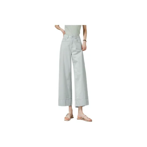 Weixi Jeans Women's Duck Cyan White