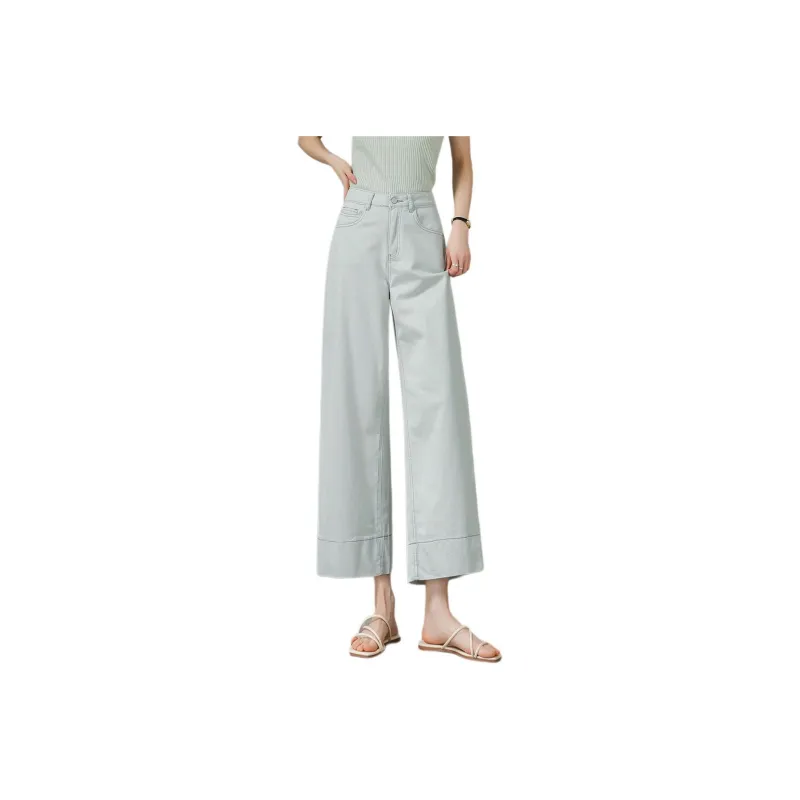 Weixi Jeans Women's Duck Cyan White-0