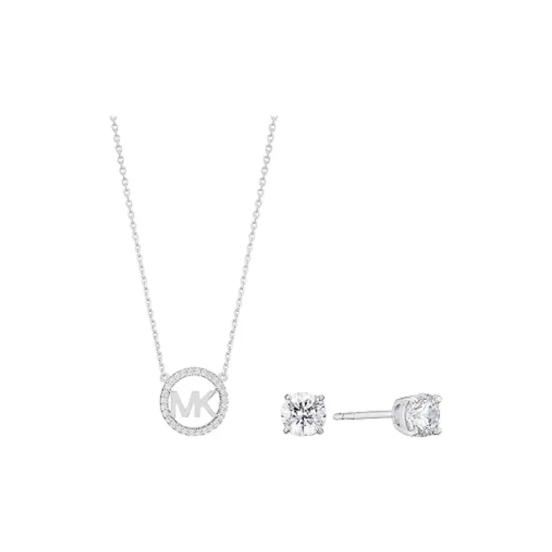 MICHAEL KORS Necklace/Stud Earrings Women's Silver-0