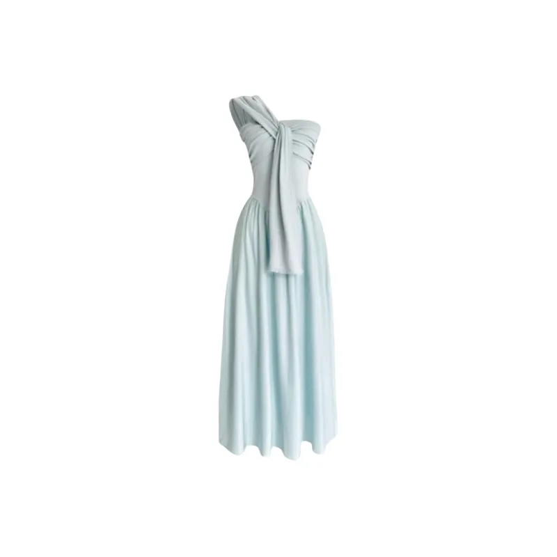YGPRW Sleeveless Dresses Women's Gray Blue-0