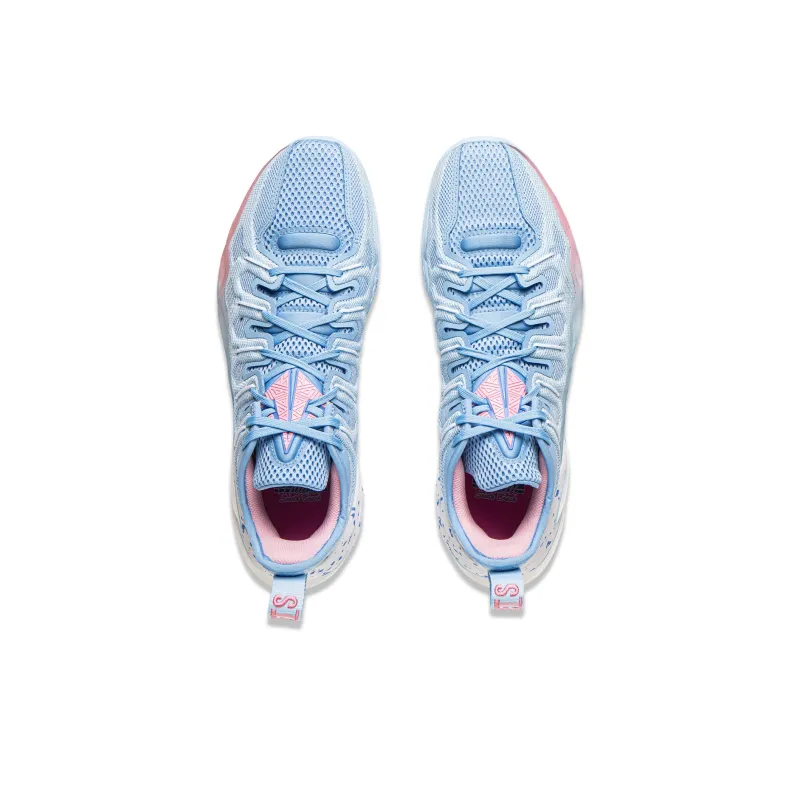 LiNing Buckets Shock Absorbers Slip Resistant Breathable Low Top Basketball Shoes Men's Blue-3