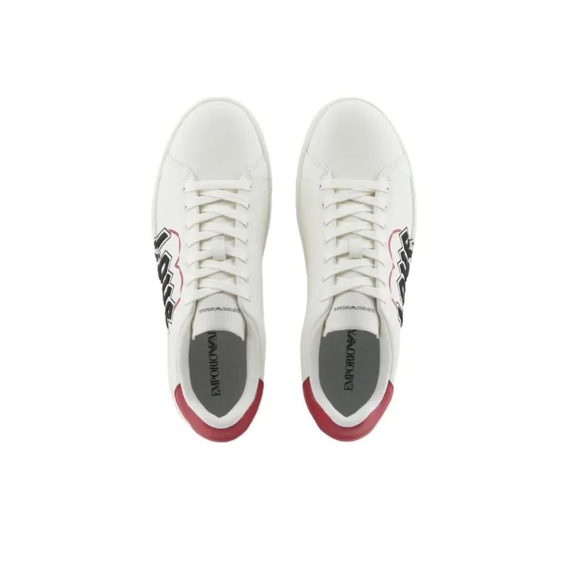 EMPORIO ARMANI Low Top Skateboard Shoes Men's White-3