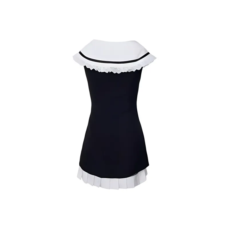 AHDO Sleeveless Dresses Women's Black-1