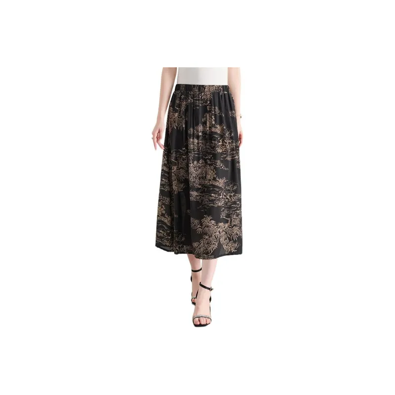 Yi Mengyuan Casual Long Skirt Women's-0