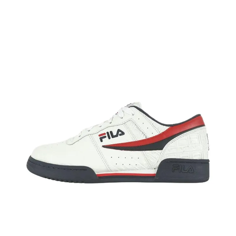 FILA Original Fitness Embossed Logo White Navy Red-0