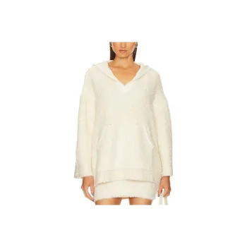 GRLFRND Velvet feel Coat Women's Ivory White