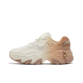 361° Abrasion Resistant Slip Resistant Low Top Chunky Sneakers Women's White Brown
