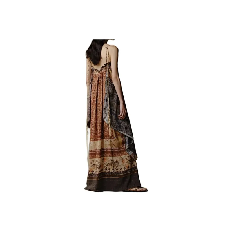 INTO THE EAST Abstract pattern Midi Dress-3