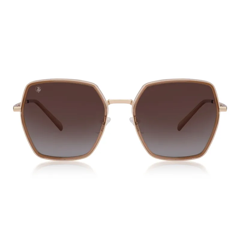 VEGOOS TR/Memory Plastic Metal Irregular Shape Sunglasses Women's-1
