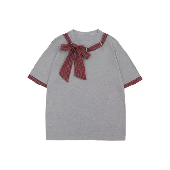 ABCMININ T Shirts Women's Gray