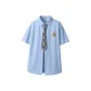 [Japanese Style Preppy Style]Sky Blue (B Cell Phone Bear Chest Logo)