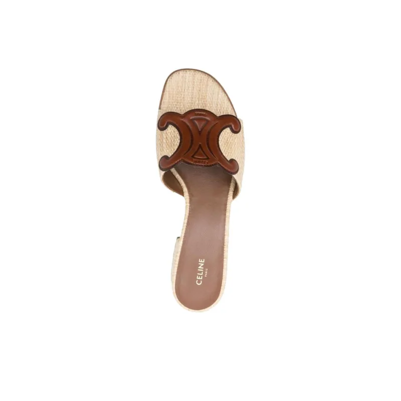 CELINE Slide Slippers 5cm Women's Beige-4