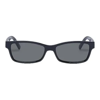 Le Specs Recycled Plastic Polyester Square Sunglasses Unisex Black