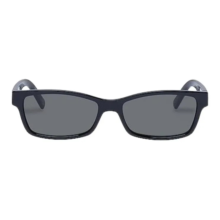 Le Specs Recycled Plastic Polyester Square Sunglasses Unisex Black-0
