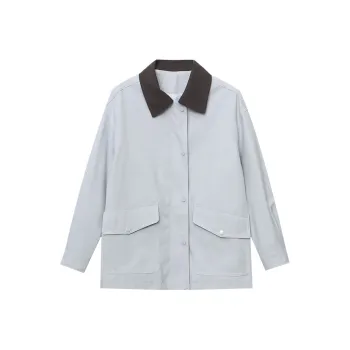 CHARM PICK Trench Coats Women's Blue
