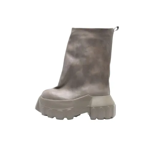 RICK OWENS/RO Ankle Boots 9.5cm Men's Gray