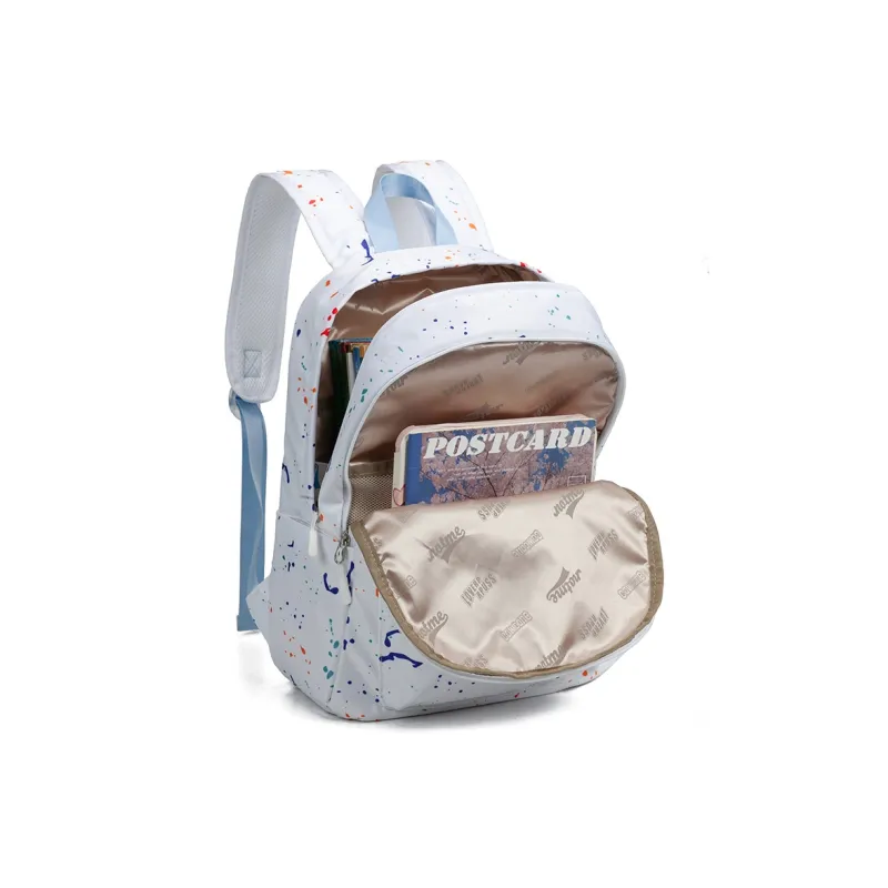 NOT ME Fabric Backpack Regular Unisex Spray Paint White-8