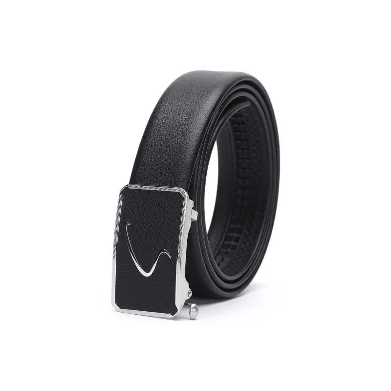 Satchi Cow Leather Belts Men's Black 3.4cm-1