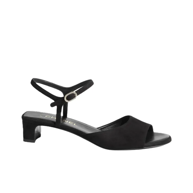 CHANEL Coco Beach 25M One Strap Sandals 3.5cm Women's Black-1