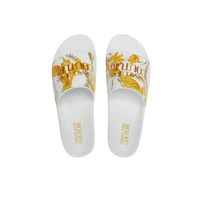 VERSACE JEANS COUTURE Slide Slippers Men's White-3