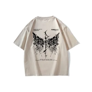 FONDLOOK T Shirts Unisex Light Beige Apricot