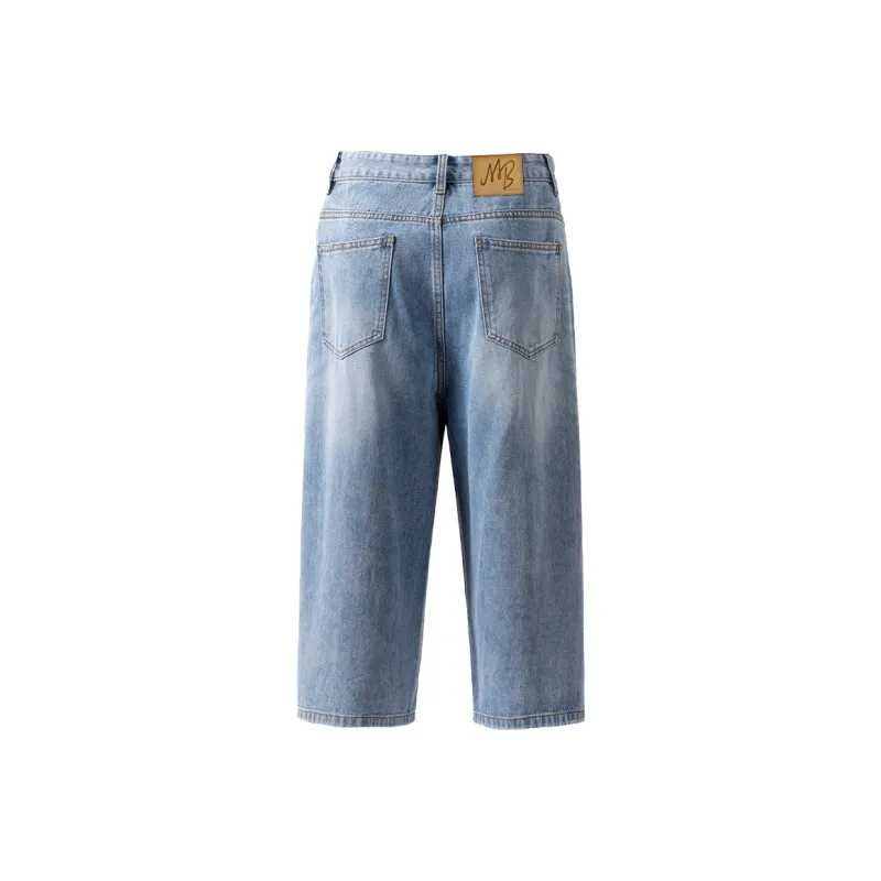 MindBridge Denim Shorts Unisex Light Blue-0