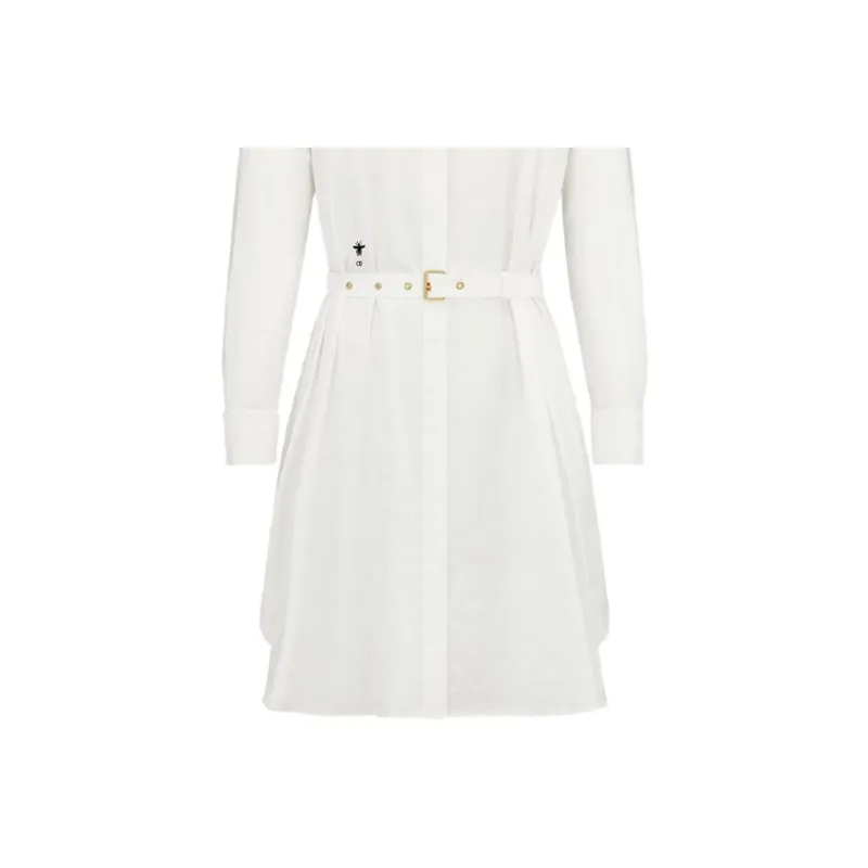 DIOR Belted Macrocannage Shirtdress-3