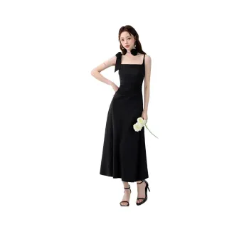Mu Xiao Xin Slip Dresses Women's Black
