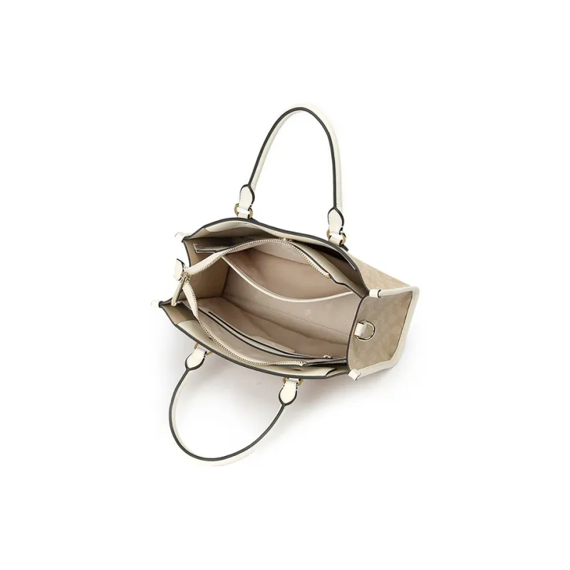 Montagut PVC Tote Bag, Handbag Women's Ecru-4