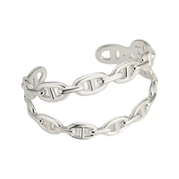 HERMES 925 Sterling Silver Bracelets Unisex Silver