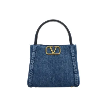Valentino ALLTIME Denim Handbag Trumpets Women's Blue