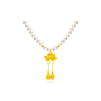 Lao Feng Xiang Pearl Necklaces Women's