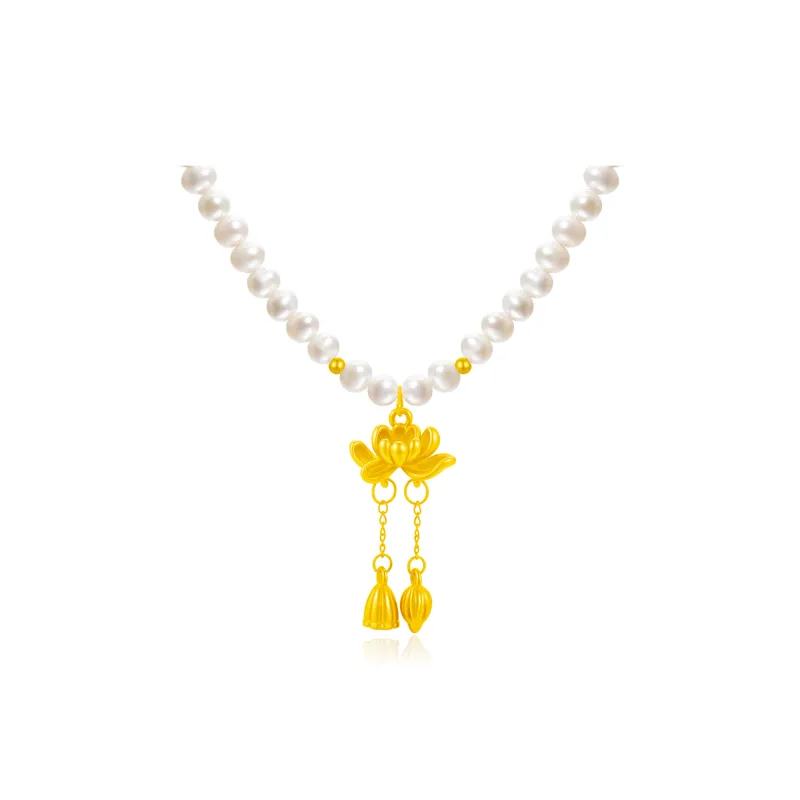 Lao Feng Xiang Pearl Necklaces Women's-0