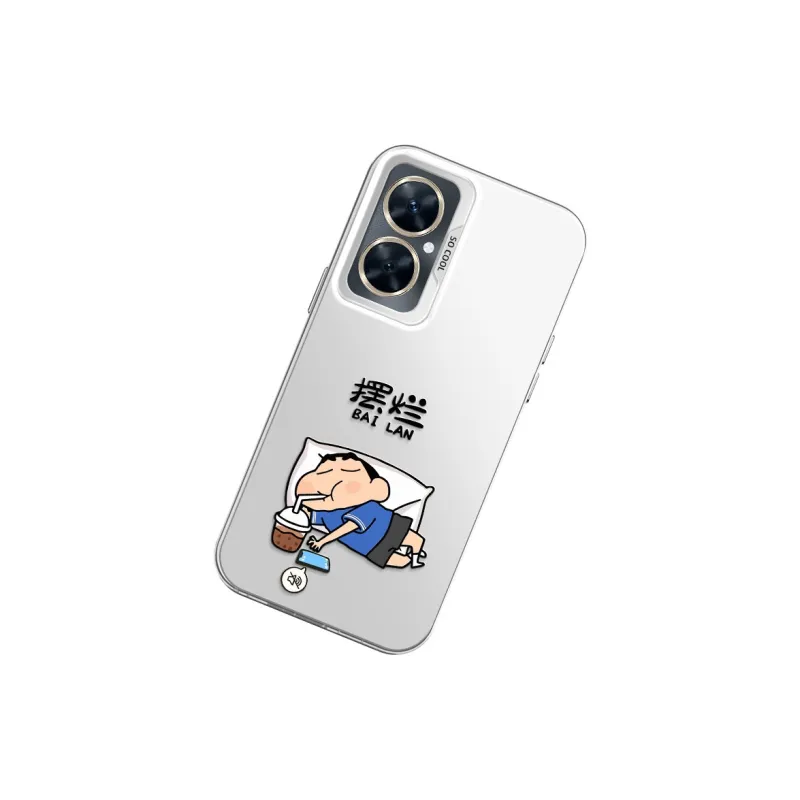 YICAIJIA Matte Material Slacking Off Shin Chan Y1 Phone Cases Compatibility With MVMOM 20/30 Trendy And Cool-8
