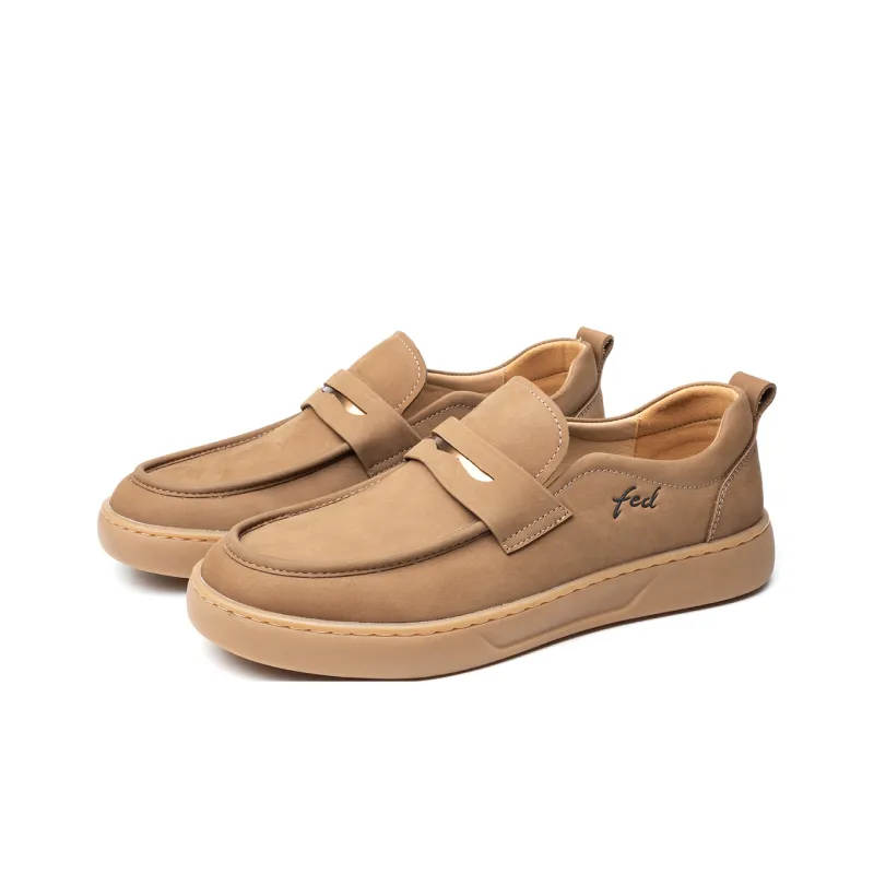 FED Loafers Men Black/Khaki-10